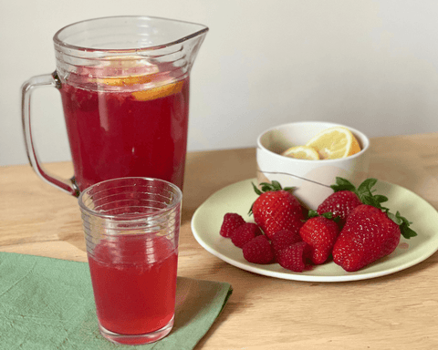 Thé glacé menthe & framboise - Les Jardins de l'Hermitage