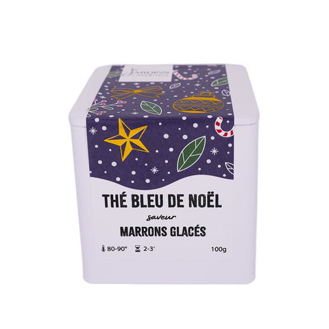Thé de Noël : Thé bleu marrons glacés