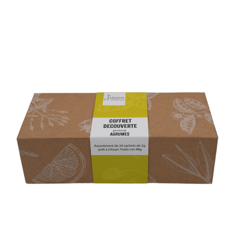 Coffret assortiment de thés et infusions saveurs agrumes