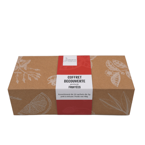 Coffret assortiment de thés et infusions saveurs fruitées