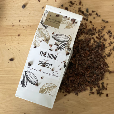 Sachet de thé noir chocolat valrhona