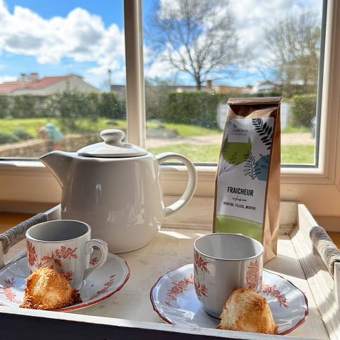 Fraicheur : Tisane verveine, tilleul, menthe - Les Jardins de l'Hermitage