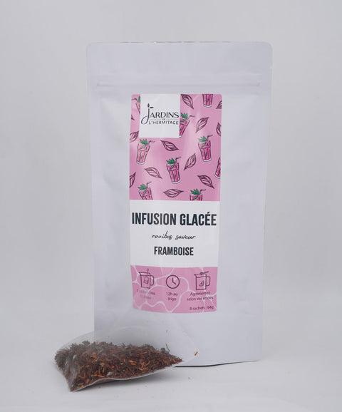 Infusion glacée : Rooibos framboise - Sachets pré - dosés - Les Jardins de l'Hermitage