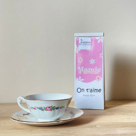 Sachet de thé personnalisé spécial fête des grands - mères - Les Jardins de l'Hermitage