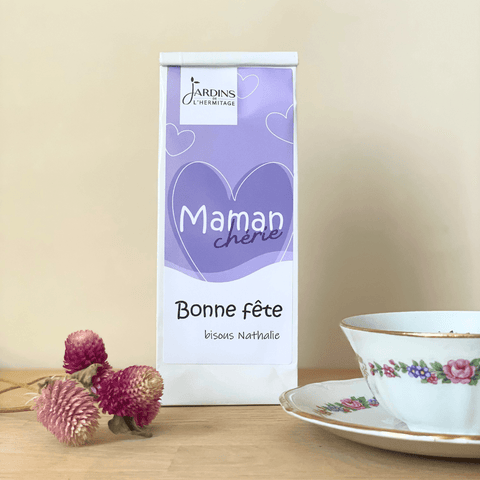 Sachet de thé personnalisé spécial fête des mères - Les Jardins de l'Hermitage