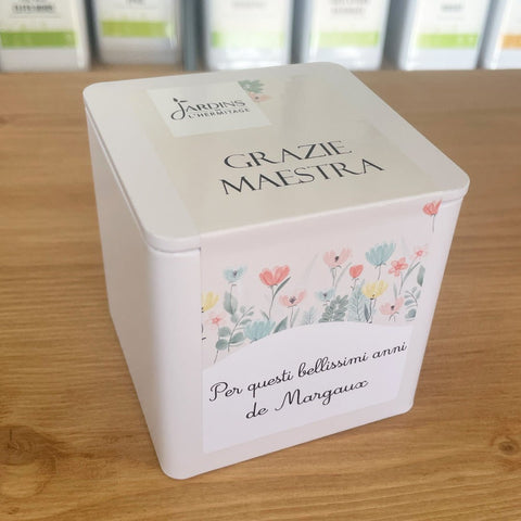 Sachet de thé personnalisé spécial nounou, maîtresse, atsem... - Les Jardins de l'Hermitage