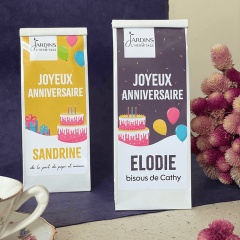 Sachet de thé spécial anniversaire - Les Jardins de l'Hermitage