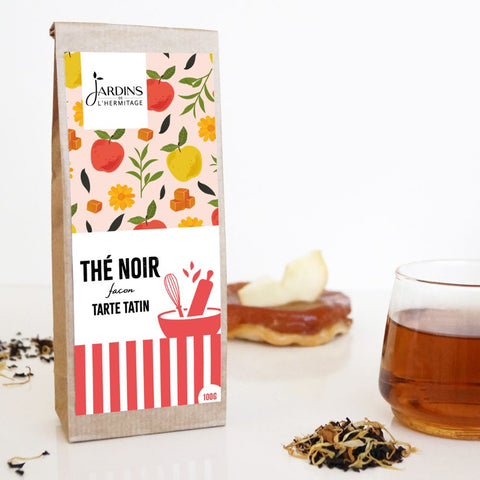 Thé noir façon Tarte tatin - Thés gourmands - Thé noir aromatisé - Les Jardins de l'Hermitage