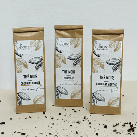 Thé noir gourmand : Chocolat-orange - Les Jardins de l'Hermitage