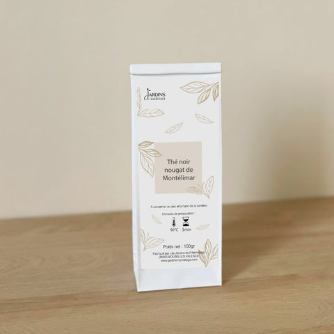 Thé noir nougat de Montélimar - Les Jardins de l'Hermitage