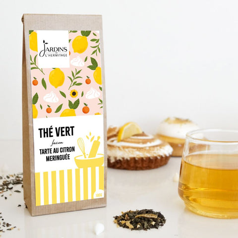 Thé vert Tarte citron meringuée - Les Jardins de l'Hermitage