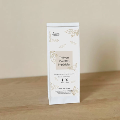 Thé vert : Thé violettes Impériales - Les Jardins de l'Hermitage