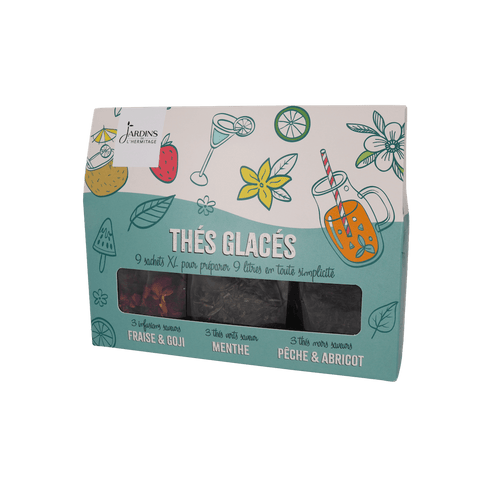 Trio découverte thés glacés : fraise, menthe et pêche - Les Jardins de l'Hermitage